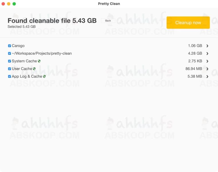 Pretty-Clean-免费好用的macOS-磁盘清理工具-开源-多次扫描